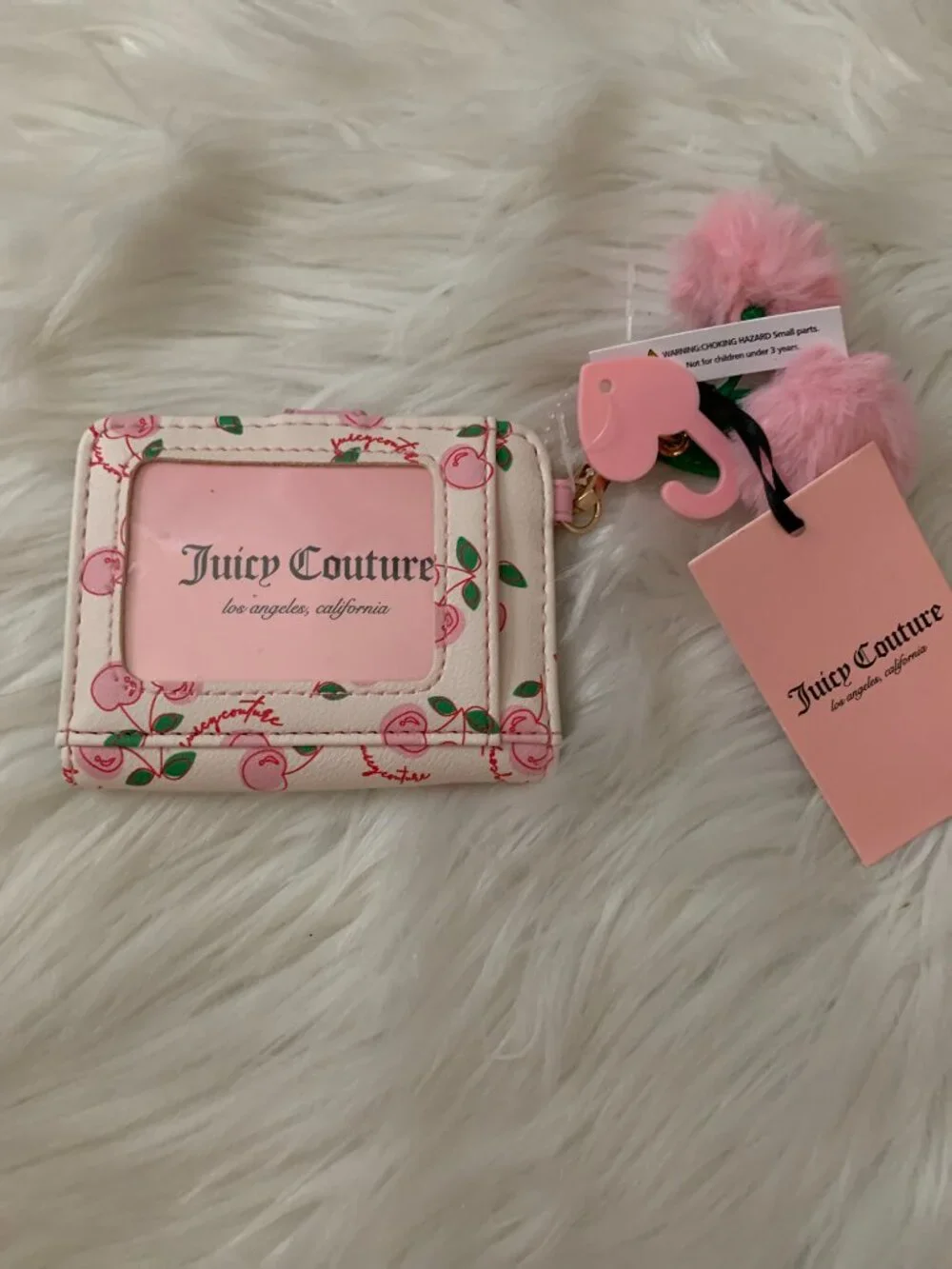 JUICY COUTURE Cherry Girl Mini Wallet in Soft White/Flamingo Pink - Picture 4 of 5